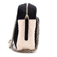 Chanel Navy Blue and White Camera Bag