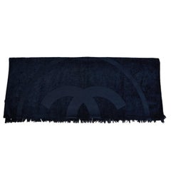 Serviette de plage CHANEL bleu marine