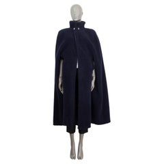 CHANEL navy blue cashmere 2019 TEEDY Cape Jacket 38 S 19K