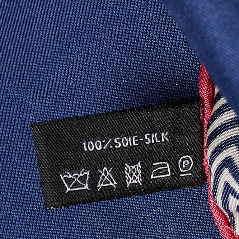 CHANEL silk Logo COCO Mark scarf Navy