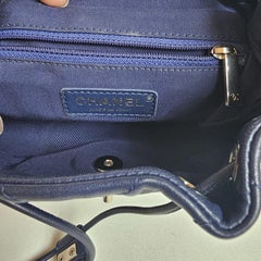 Chanel Navy Blue Chevron Small Urban Spirit Backpack