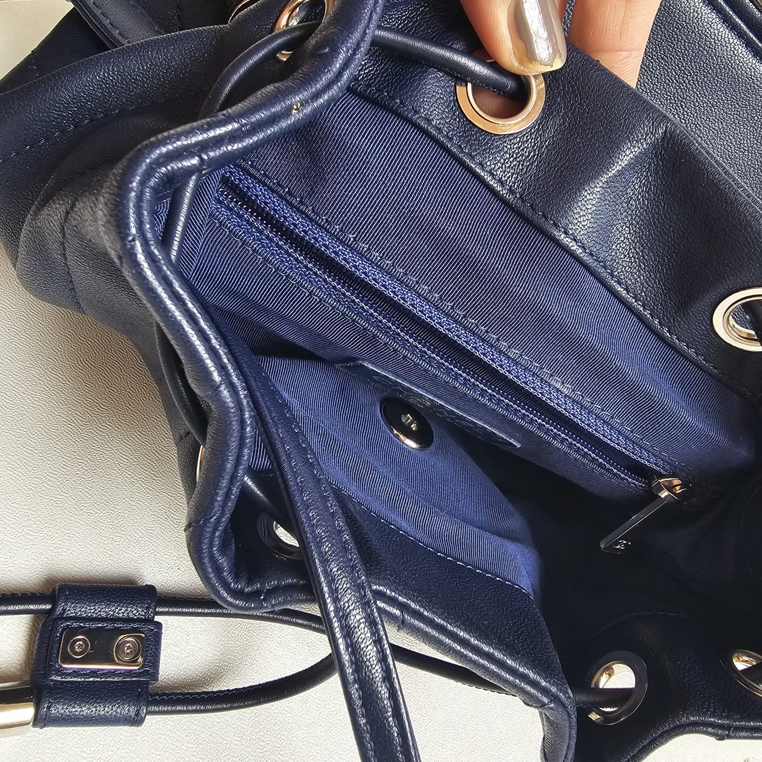 Chanel Navy Blue Chevron Small Urban Spirit Backpack 3