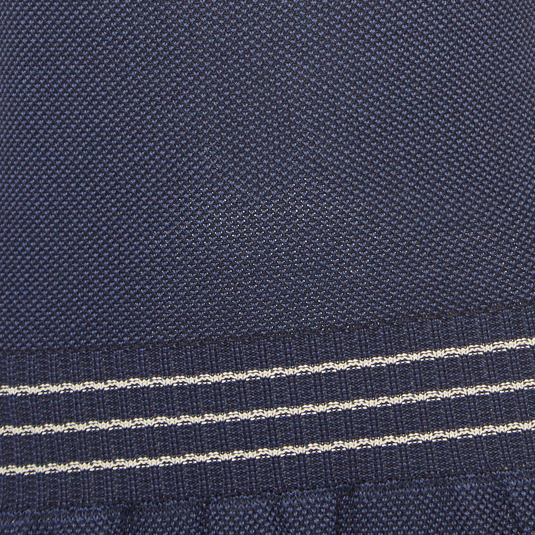 Chanel Navy Blue Cotton Knit Tie-Up Detail Sleeveless Mini Dress M In Excellent Condition For Sale In Dubai, Al Qouz 2