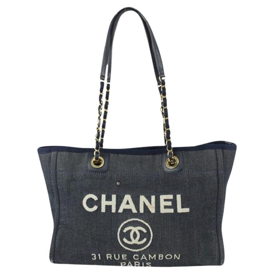 Chanel Deauville Tote Canvas Large at 1stDibs