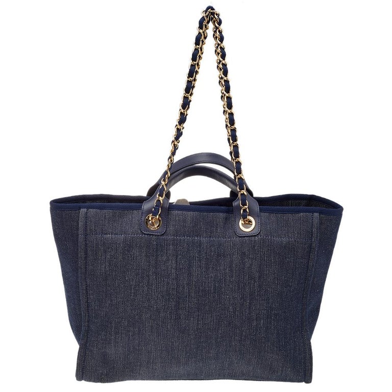 Chanel Large Retro Girl Shopper Tote - Blue Totes, Handbags - CHA937089