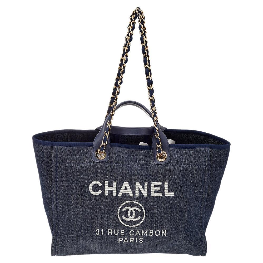 Chanel Chanel 22C Deauville Beige Grey Large Shopping Tote