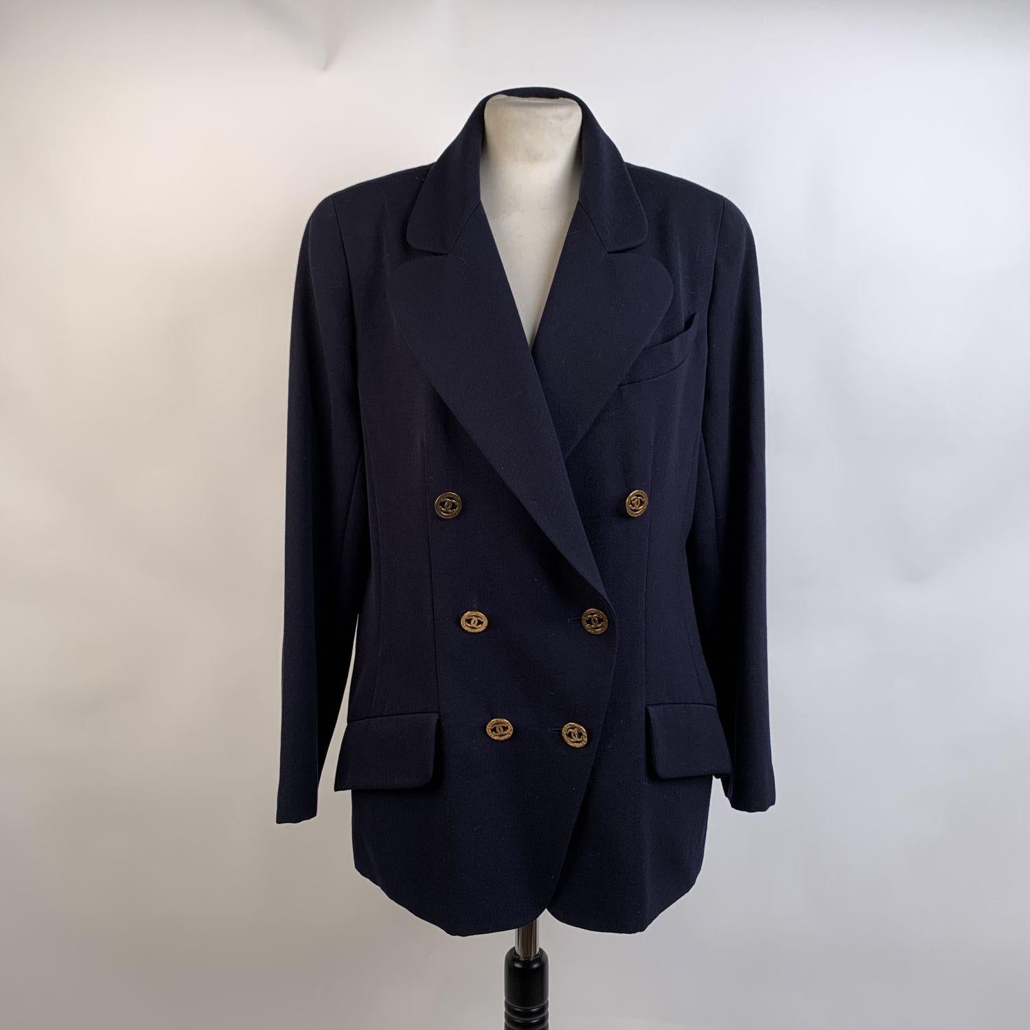 navy blue double breasted blazer with gold buttons