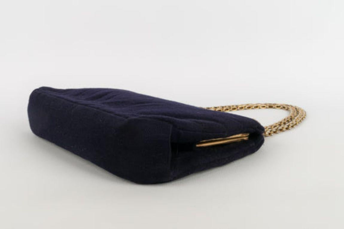 Women's Chanel Navy Blue Jersey Bag