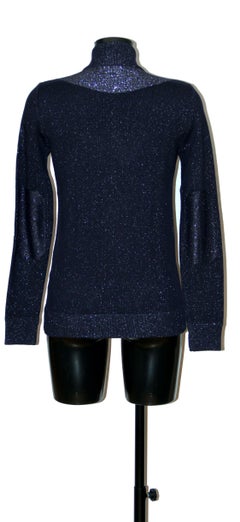 Chanel Navy Blue Lurex Cardigan