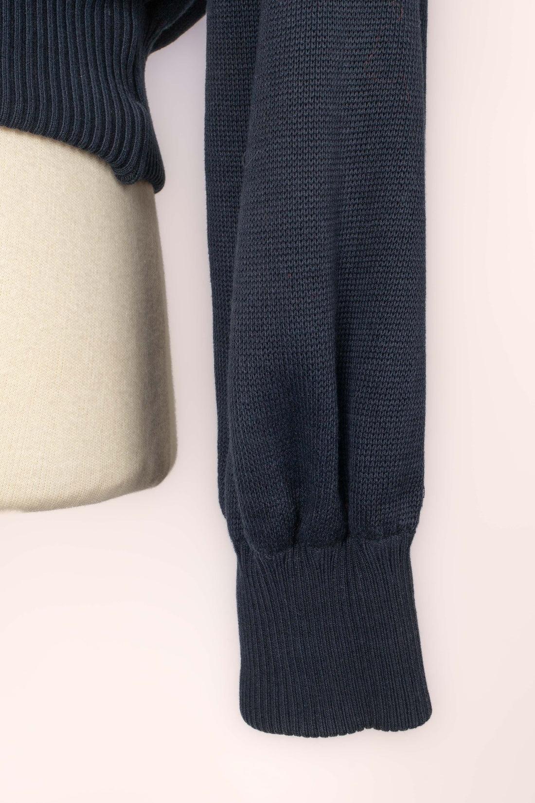 Chanel Navy-Blue Mesh Cardigan Top 2