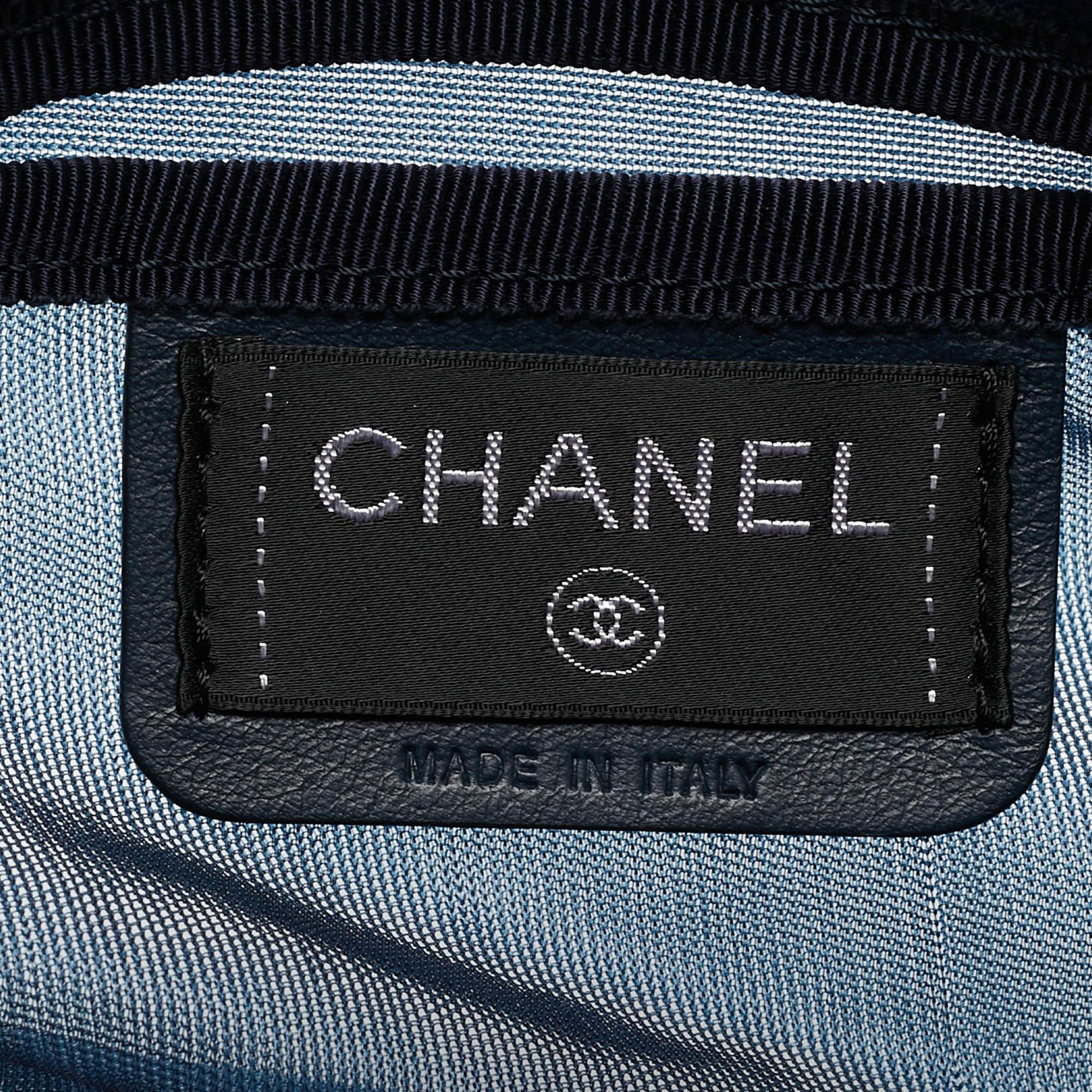 Women's Chanel Navy Blue Mesh Nylon CC Waist Bag