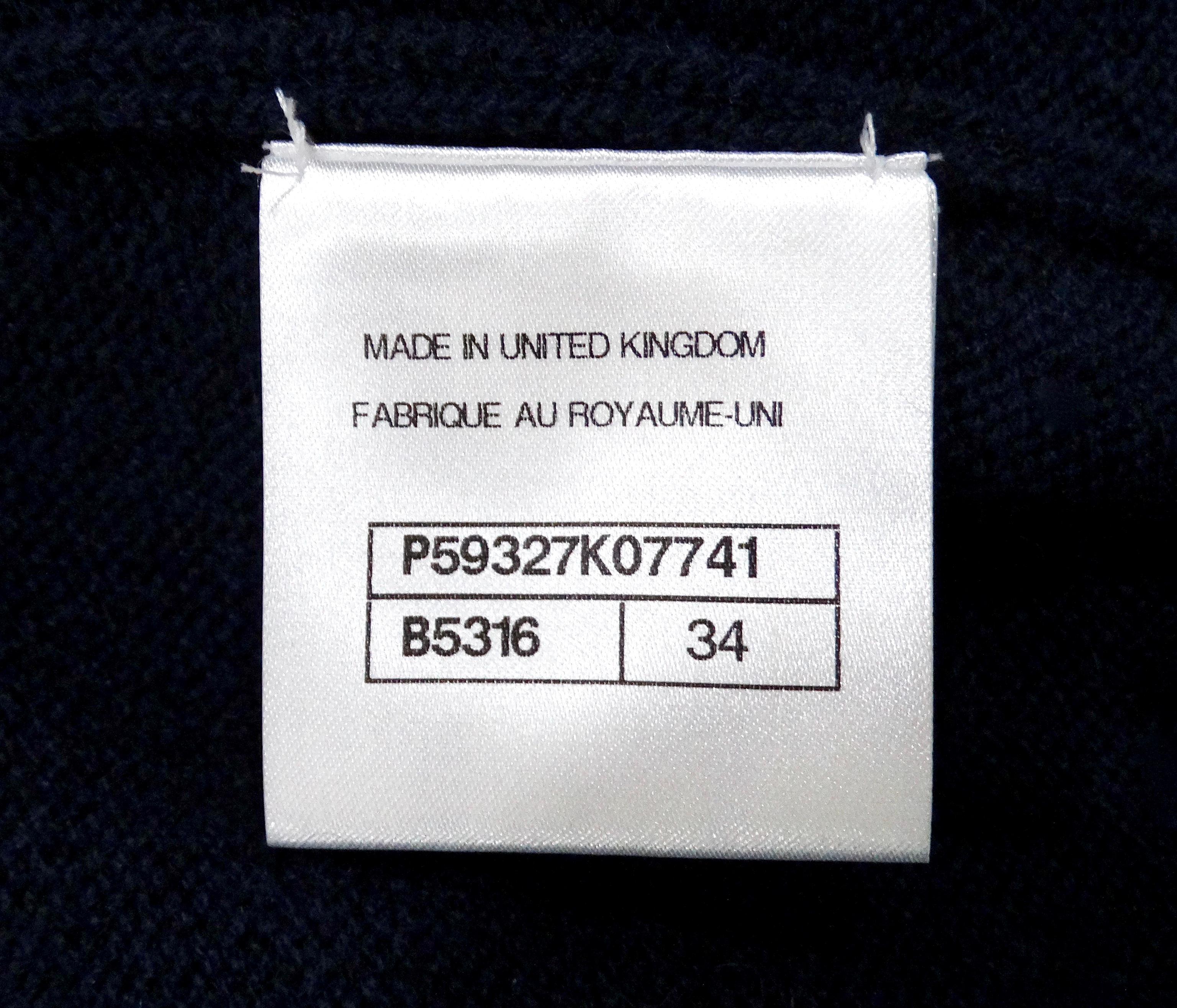 Mini gonna in maglia di cashmere blu e arancione di Chanel in vendita 5
