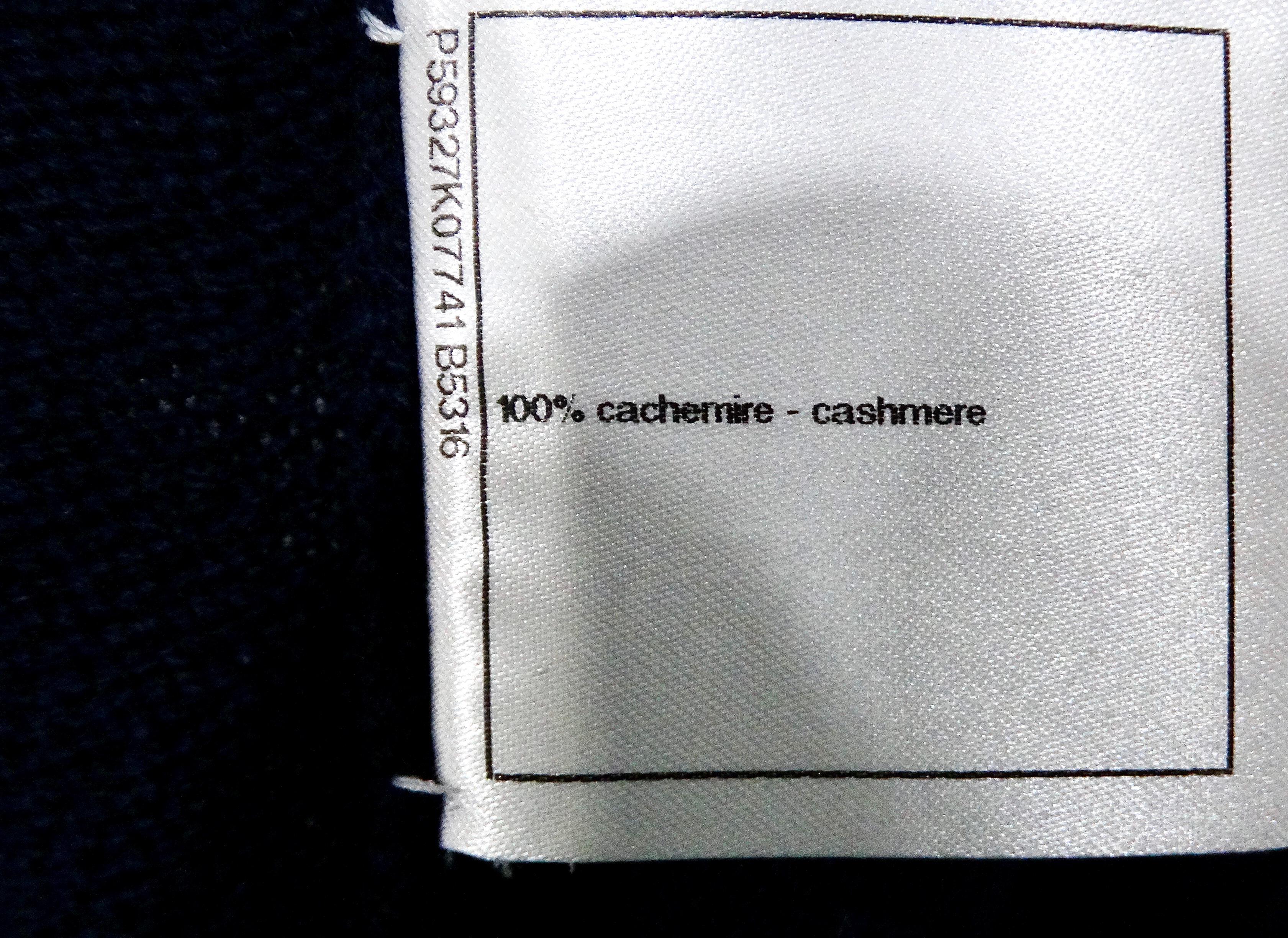 Mini gonna in maglia di cashmere blu e arancione di Chanel in vendita 7