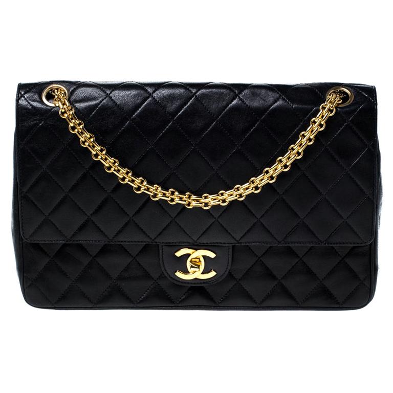 Chanel Navy Blue Quilted Leather 2.55 Mademoiselle Double Flap Bag For ...