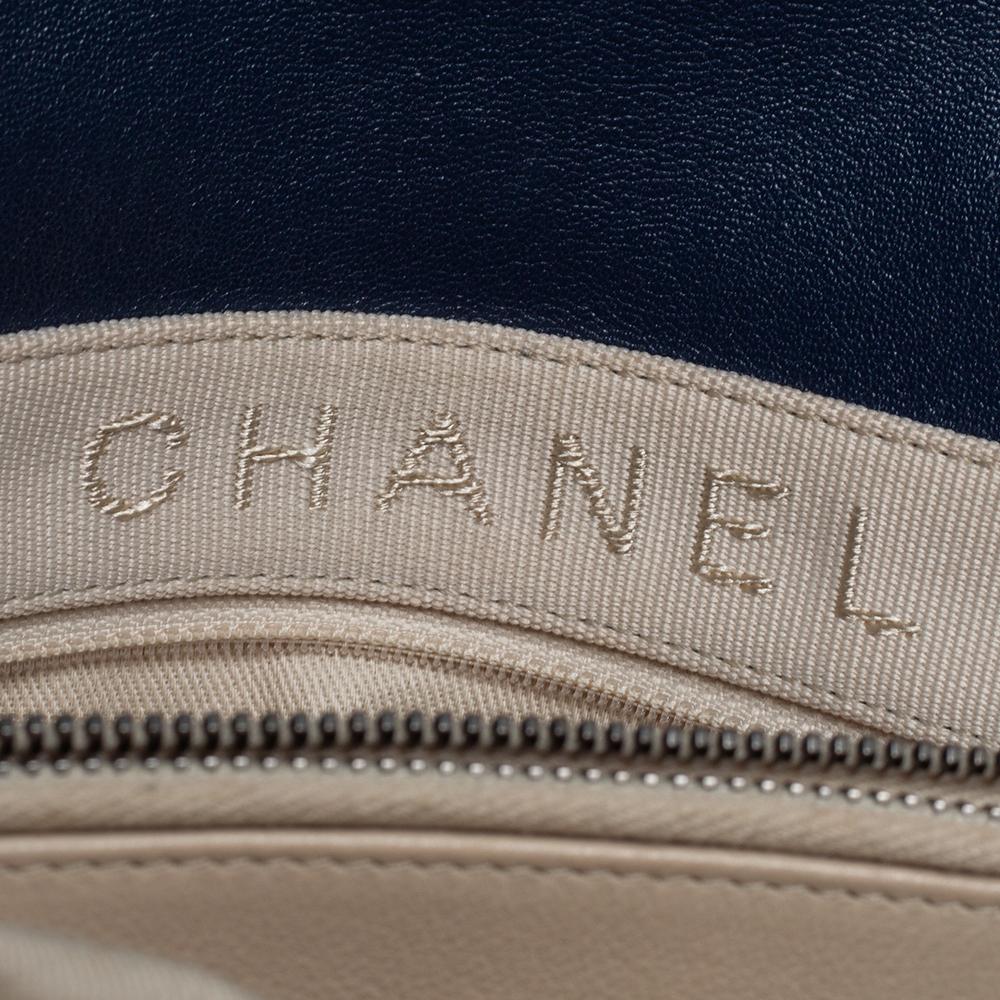 Chanel Marineblau Gestepptes Leder 31 Rue Cambon Klappe Tasche 5