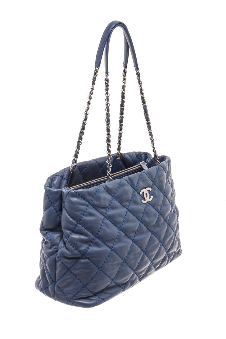 Chanel Navy Blue Quilted Leather Boy Camera Shoulder Bag For Sale at ...