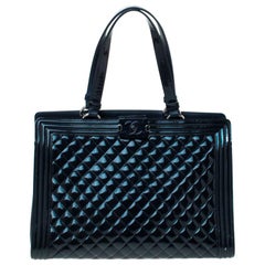 Chanel Black Quilted Leather Large Boy Flap Bag at 1stDibs