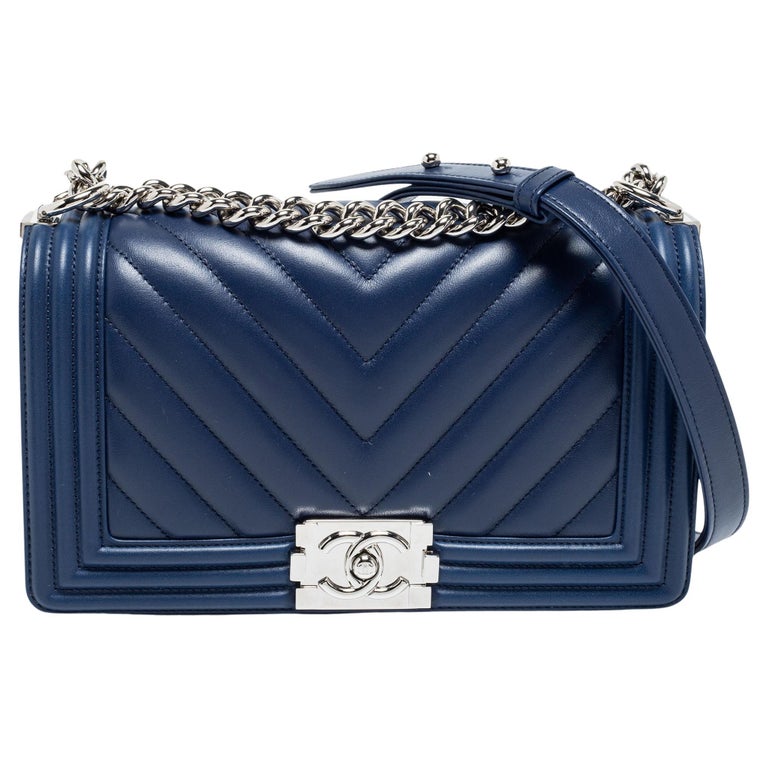 Chanel Limited Edition Light Blue Leather & Mosaic Medium Boy Bag, myGemma, SG
