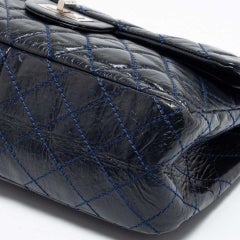 Chanel Navy Blue Quilted Leather Reissue 2.55 Classic 227 Double Flap Bag