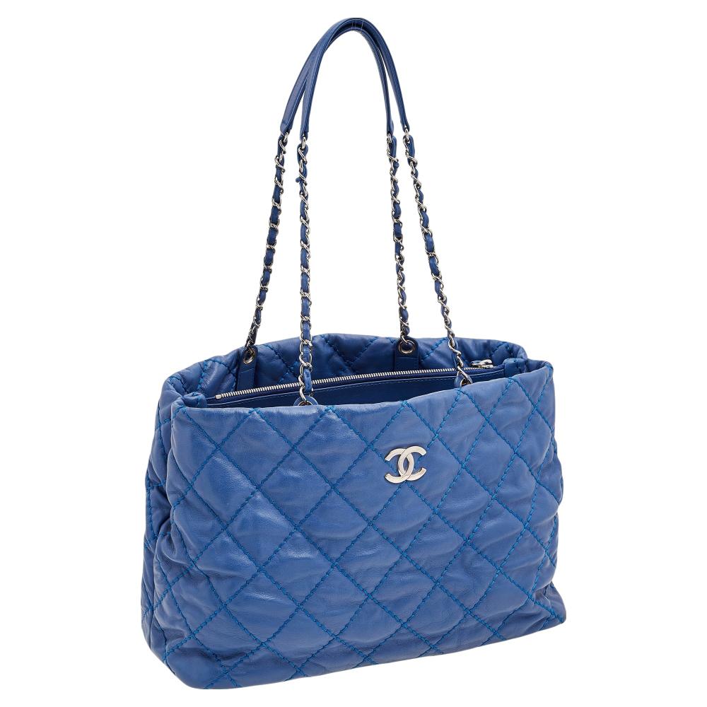 chanel tote bag blue