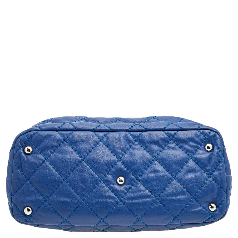 navy chanel tote