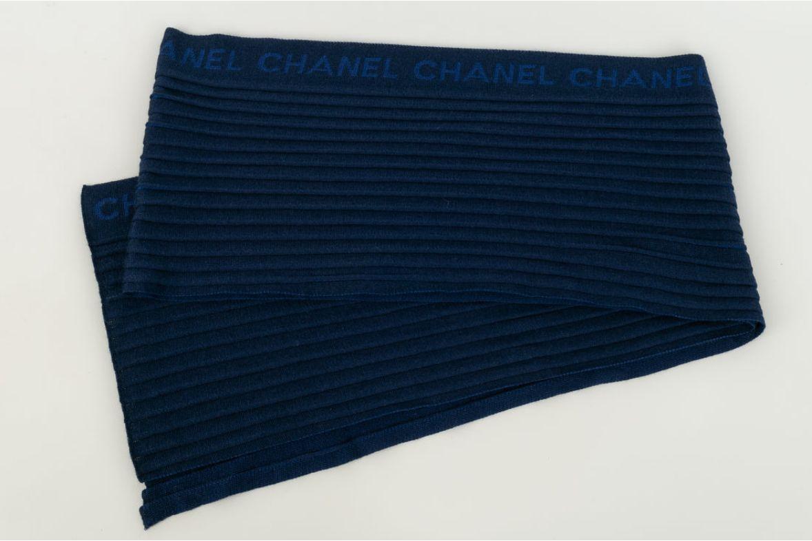 blue chanel scarf