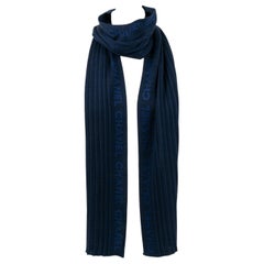 Chanel Navy Blue Scarf