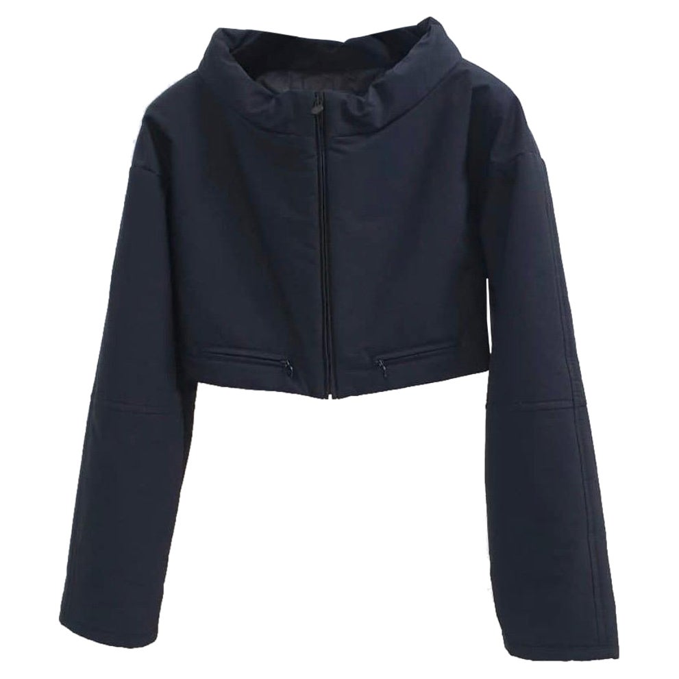 Gilet Chanel blu navy con giacca corta