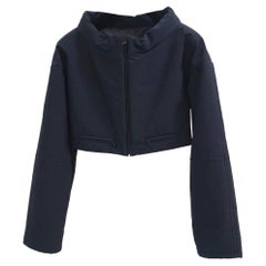 Gilet Chanel blu navy con giacca corta