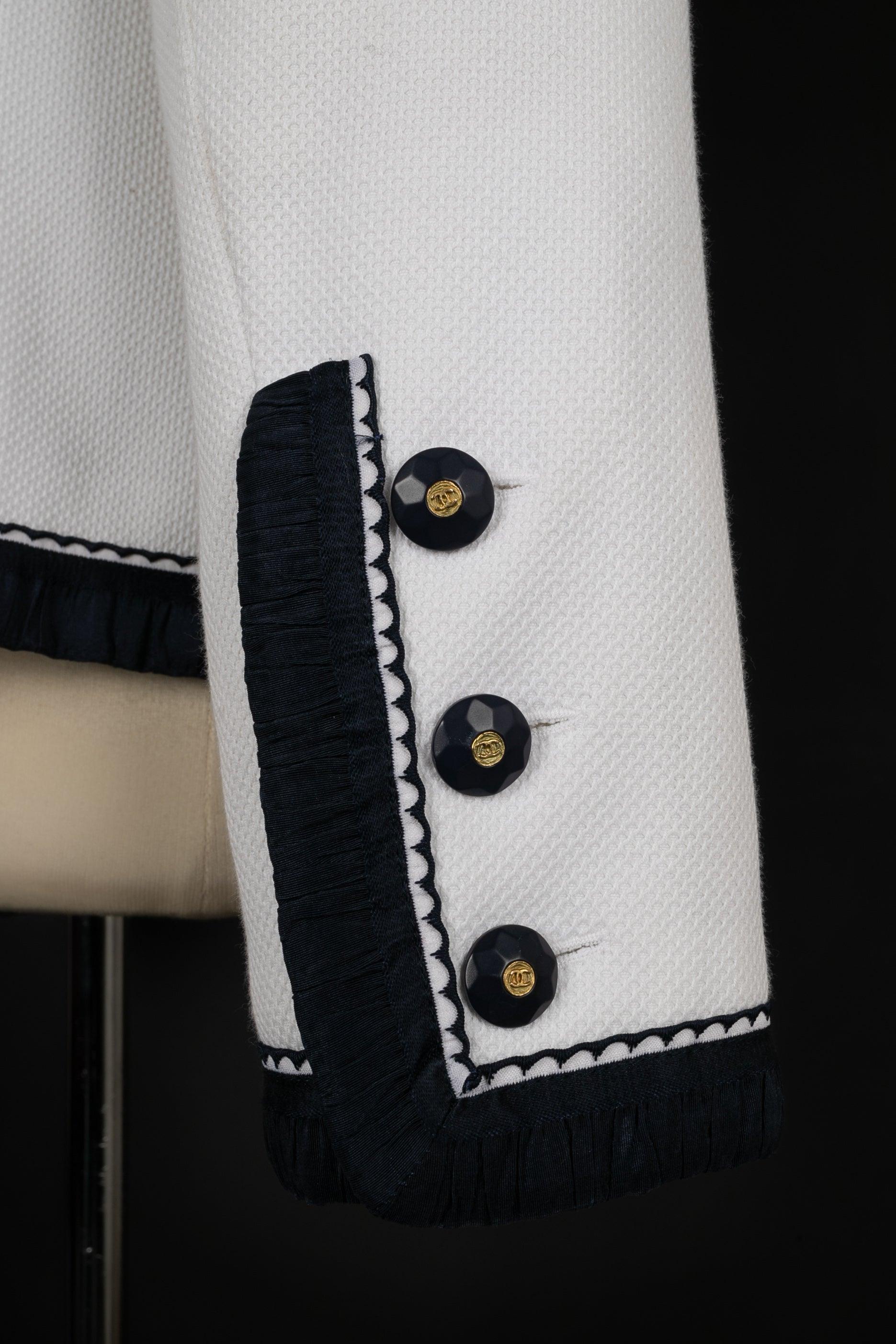Chanel Navy Blue Silk Set, 1994 For Sale 3