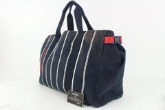 Chanel Navy Blue Stripe Sports Line Duffle Tote bag 929c98