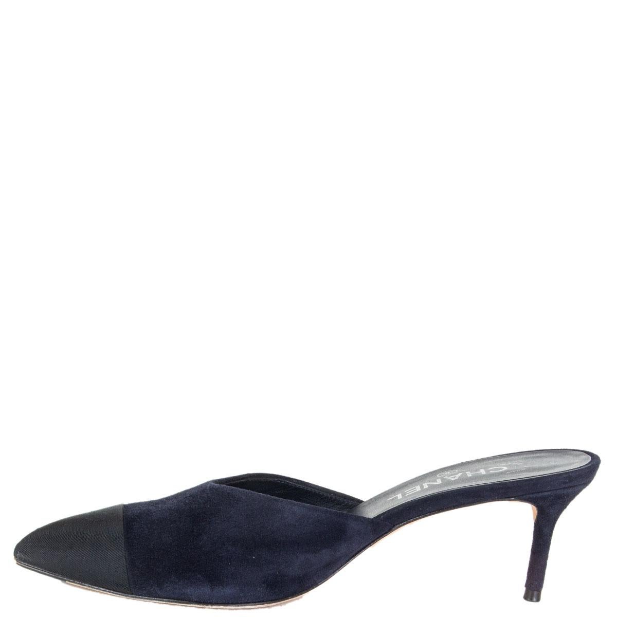navy blue mules shoes