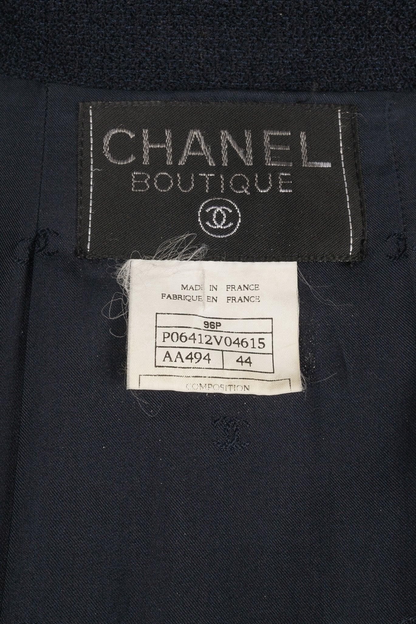 Chanel Navy-blue Tweed Jacket, 1996 5
