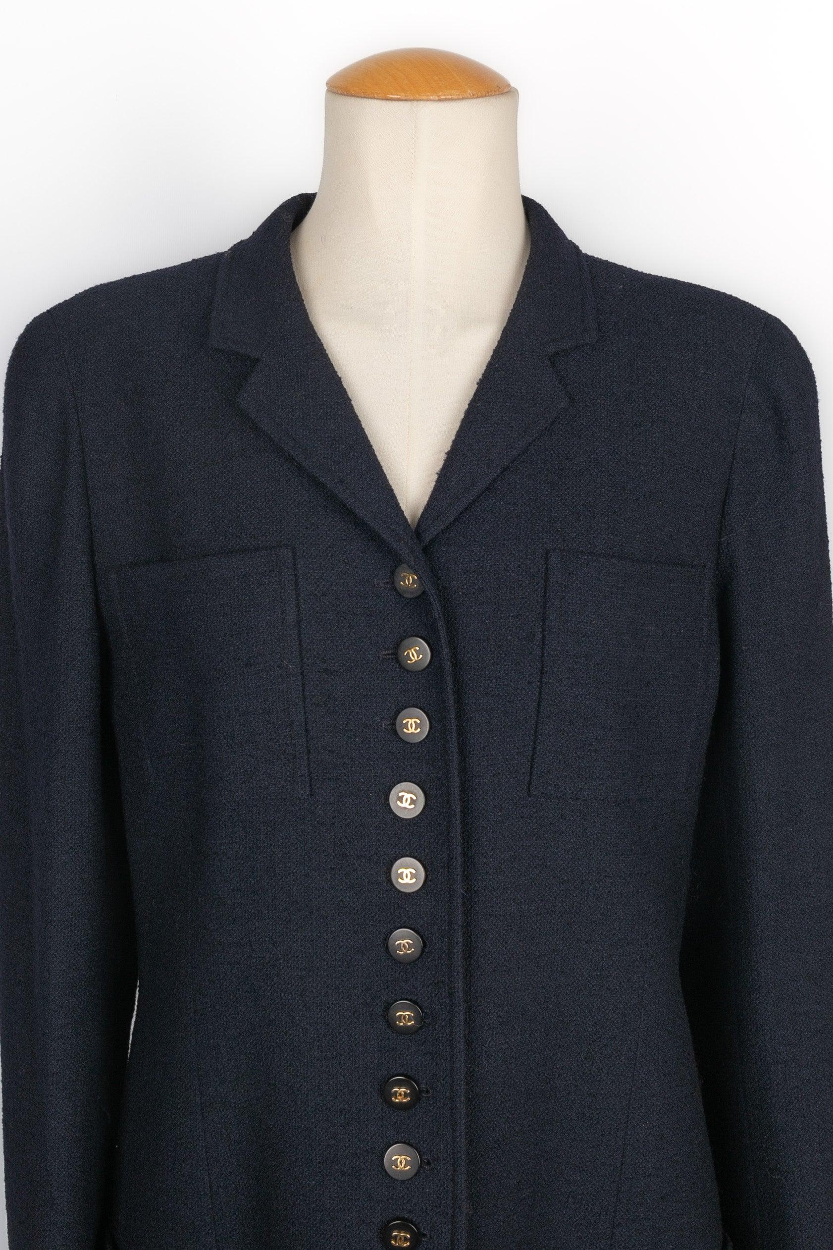 Women's Chanel Navy-blue Tweed Jacket, 1996