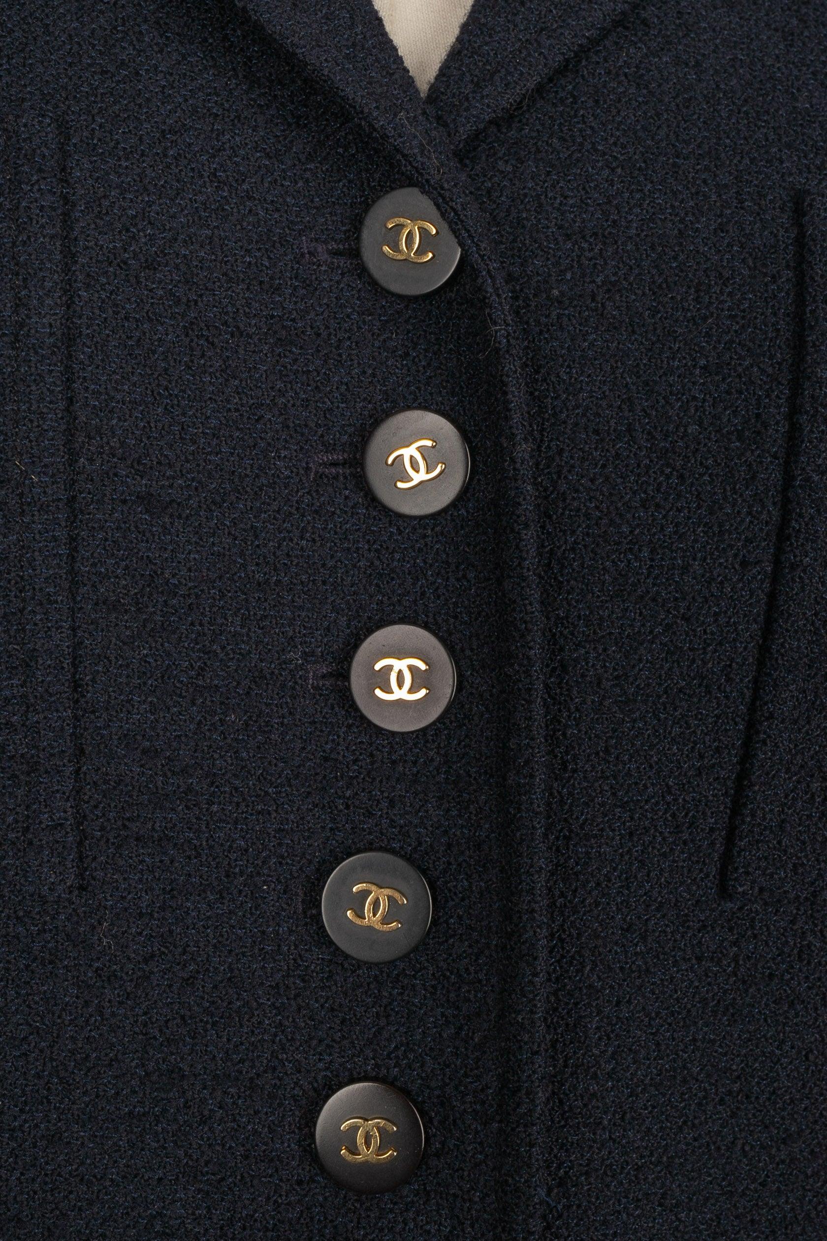 Chanel Navy-blue Tweed Jacket, 1996 2