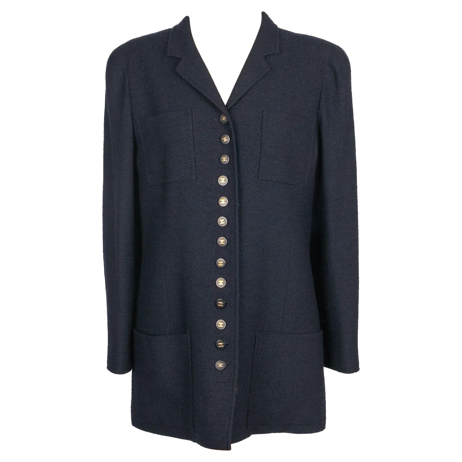 Chanel Navy-blue Tweed Jacket, 1996
