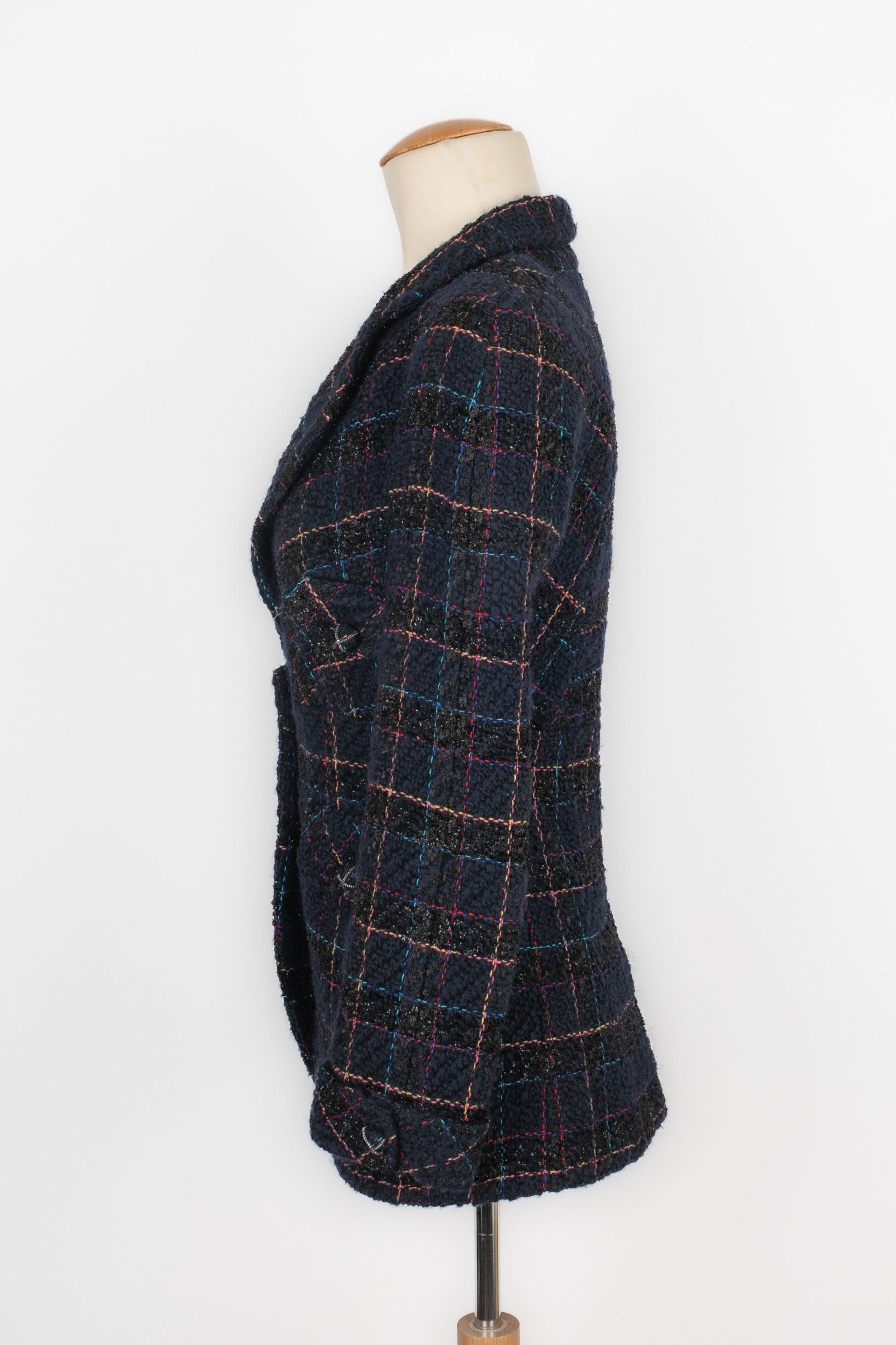 Chanel Marineblaue Tweedjacke, um 2007 im Zustand „Hervorragend“ im Angebot in SAINT-OUEN-SUR-SEINE, FR