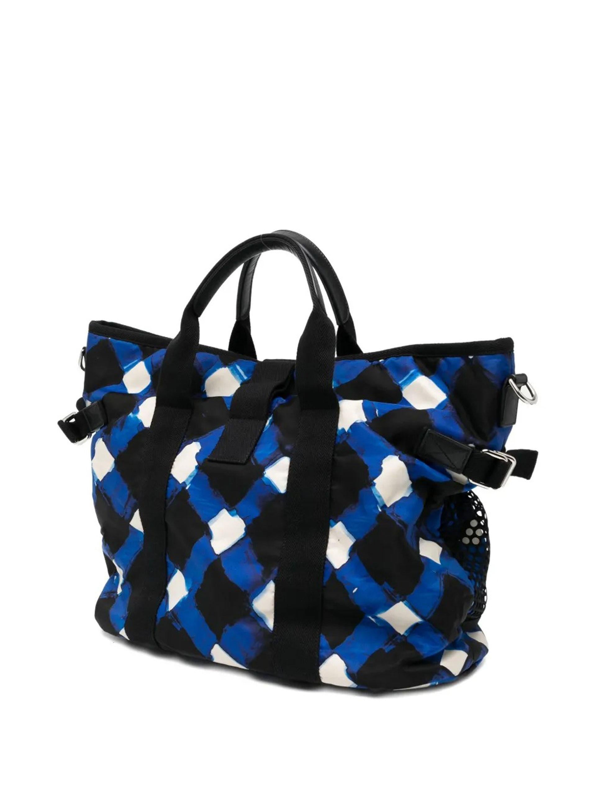 Chanel Navy Blue Two Way Airline Black White Travel Tote (Schwarz) im Angebot