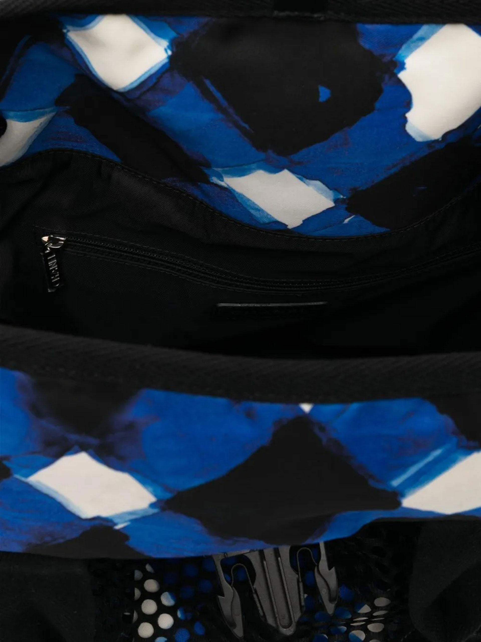 Chanel Navy Blue Two Way Airline Black White Travel Tote für Damen oder Herren im Angebot