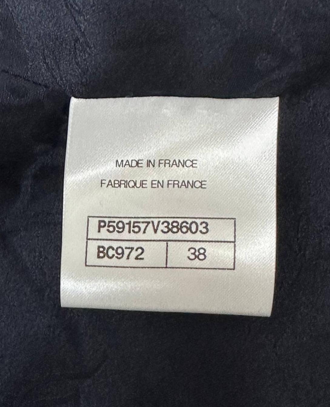 Women's Chanel Navy Blue Wool Double-Breasted Peacoat  Sz.38 For Sale