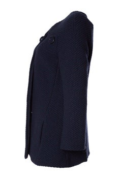 Chanel, navy blue wool mod coat