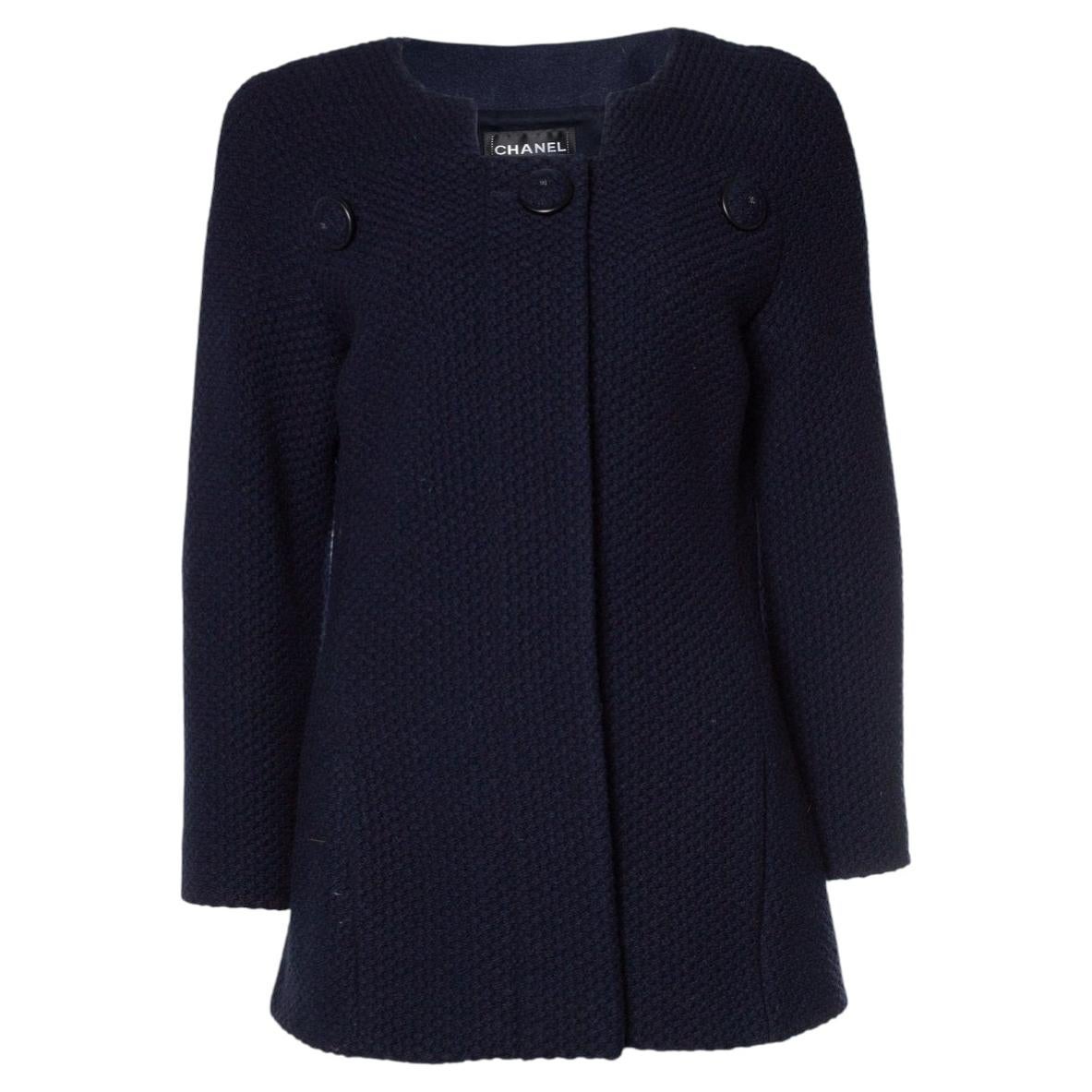 Chanel, abrigo mod de lana azul marino en venta