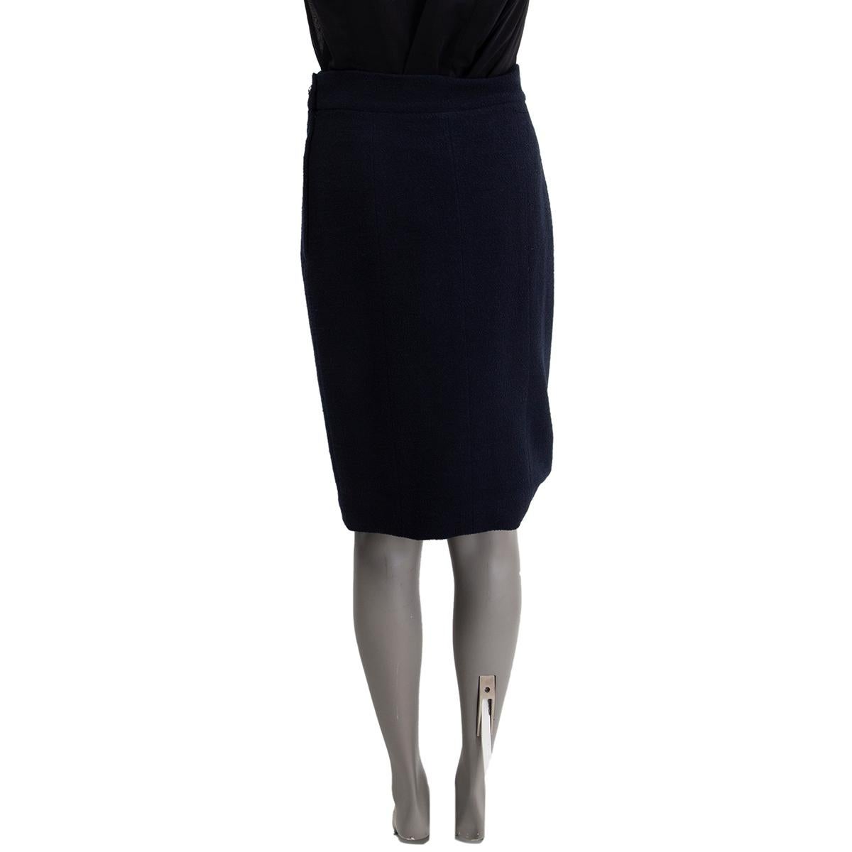 navy blue wool skirt