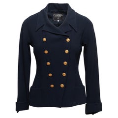 Chanel Navy Boutique Double-Breasted Jacket