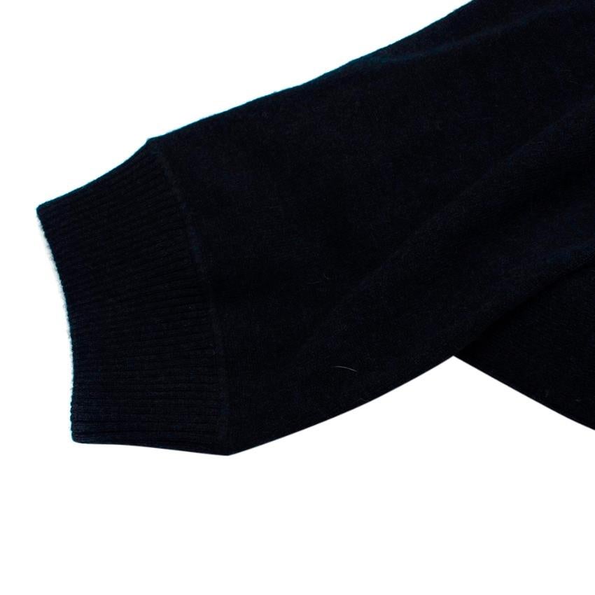 Chanel Navy Cashmere White Side Stripe Knit Joggers - Size US 6 1