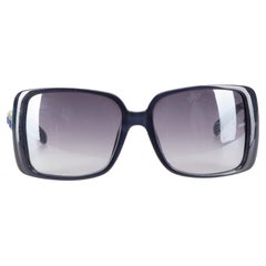 Chanel Navy CC Chain Square Sunglasses