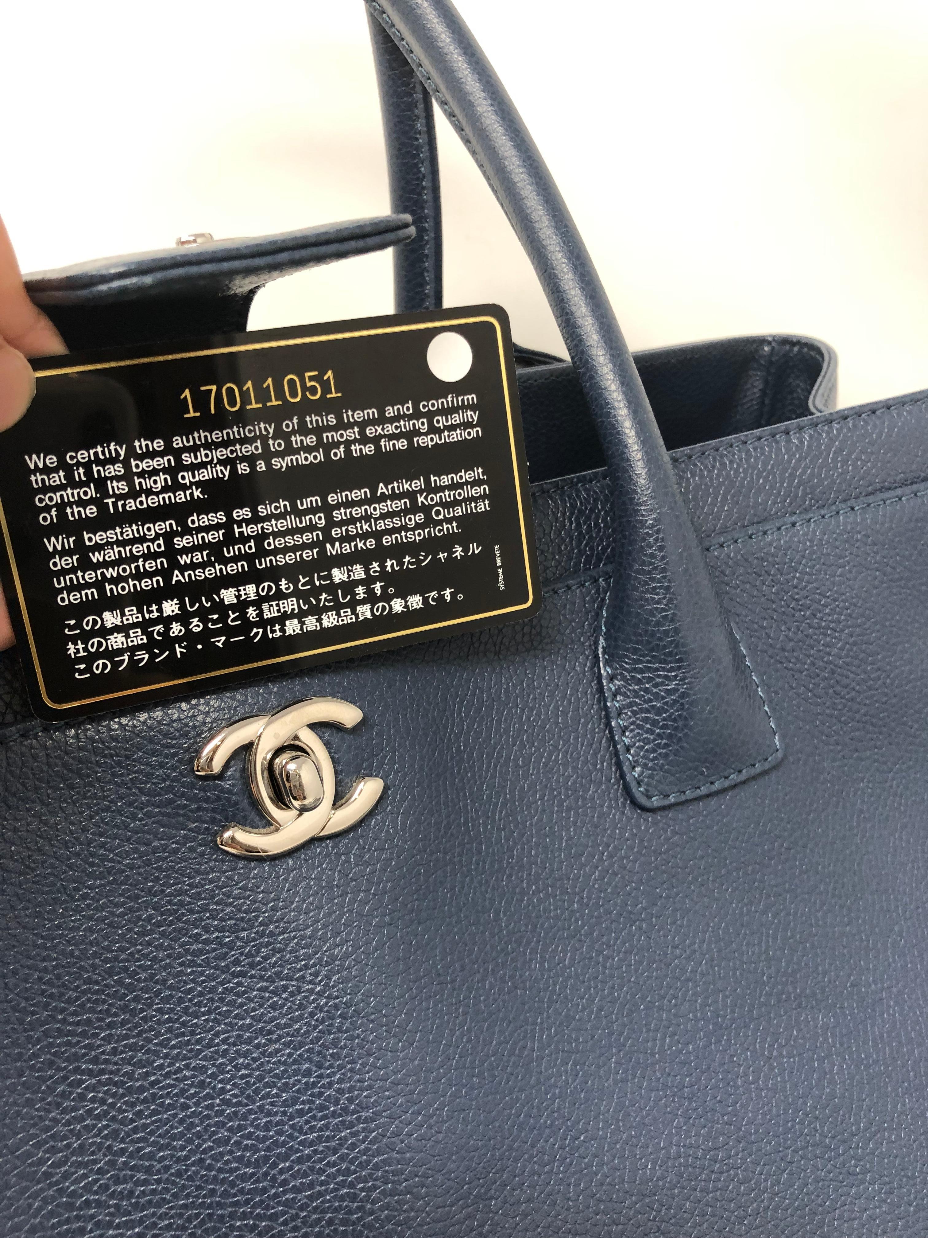 Chanel Navy Cerf Executive Shopper Tote  5