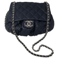 Chanel Navy Chain Around Crossbody Bag 
