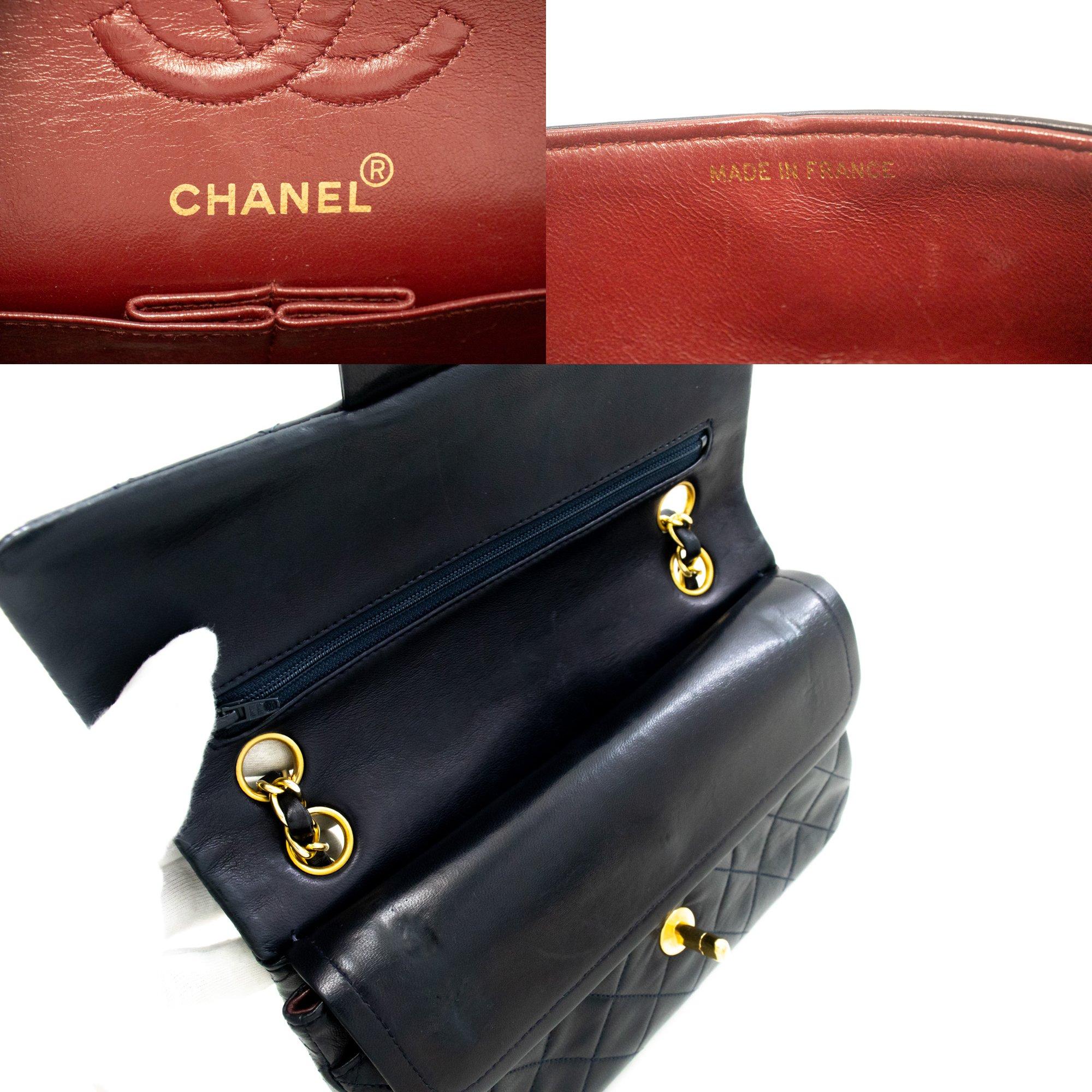 CHANEL NAVY Classic Double Flap 9