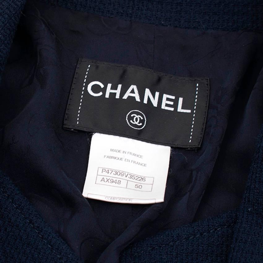 Chanel Navy Coat - Size Large For Sale 2